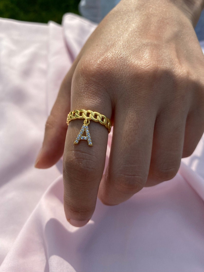 Buy Initial Ring Initial Jewellery Silver Rose Gold Letter Rings  Personalized Gift for Her Women, Girl, Wife Ring Alphabet Letter Ring  Online in India - Etsy